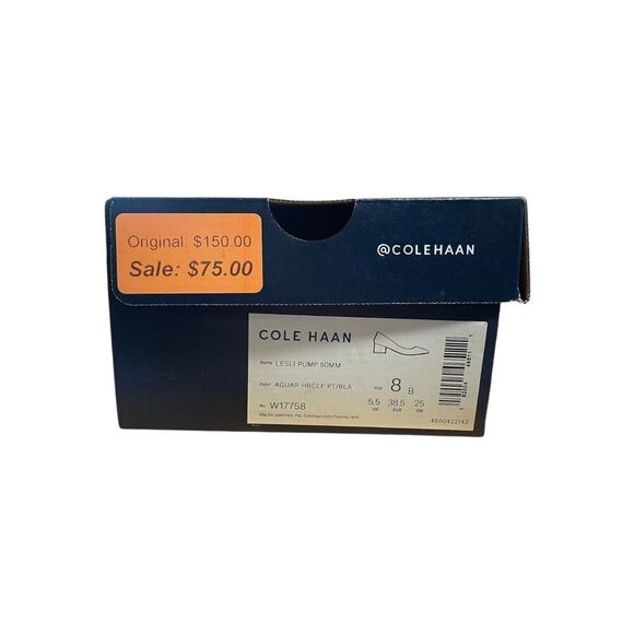 Cole Haan Lesli Pump Jaguar Print Tan & Brown Calf Hair Women’s Size 8B - Picture 8 of 8